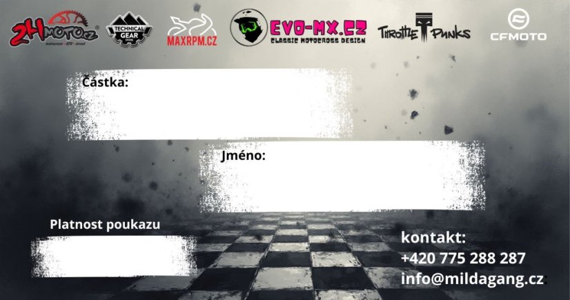 Dárkový poukaz _ příspěvek na zábavu k Mildovi